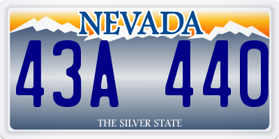 NV license plate 43A440