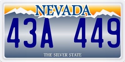 NV license plate 43A449
