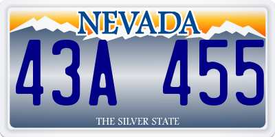 NV license plate 43A455