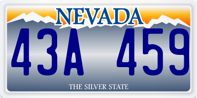 NV license plate 43A459