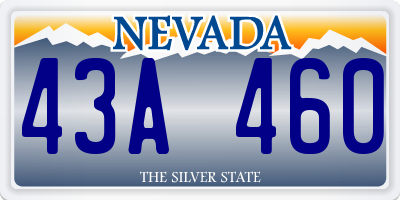 NV license plate 43A460