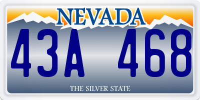 NV license plate 43A468