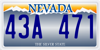 NV license plate 43A471