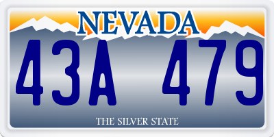 NV license plate 43A479