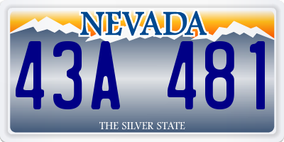 NV license plate 43A481