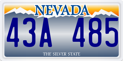 NV license plate 43A485