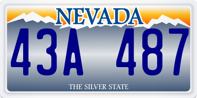 NV license plate 43A487