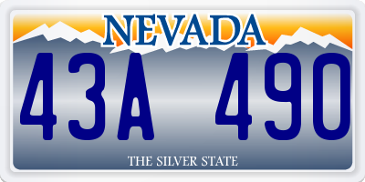 NV license plate 43A490