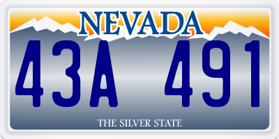 NV license plate 43A491