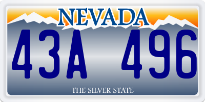 NV license plate 43A496