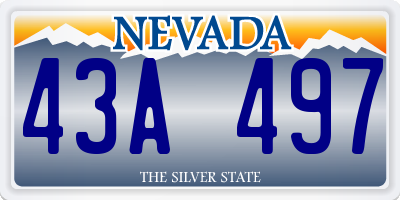 NV license plate 43A497