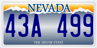 NV license plate 43A499