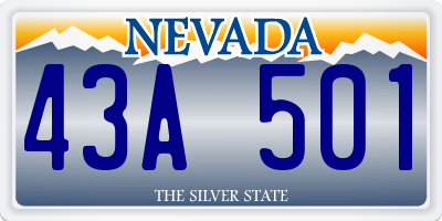 NV license plate 43A501
