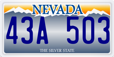 NV license plate 43A503