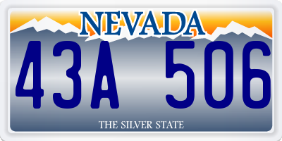 NV license plate 43A506