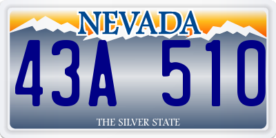 NV license plate 43A510