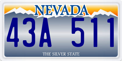 NV license plate 43A511