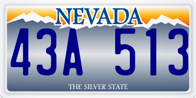 NV license plate 43A513