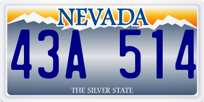 NV license plate 43A514