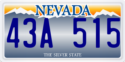 NV license plate 43A515