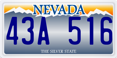 NV license plate 43A516