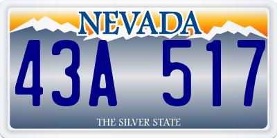 NV license plate 43A517