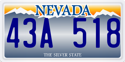 NV license plate 43A518