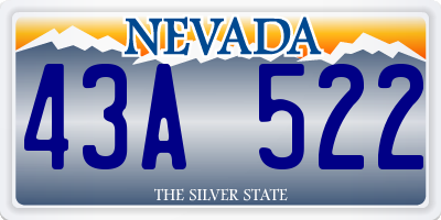 NV license plate 43A522