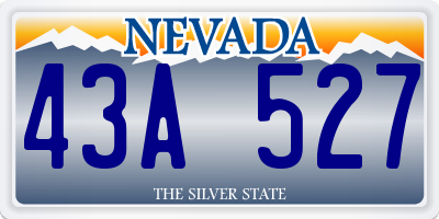 NV license plate 43A527