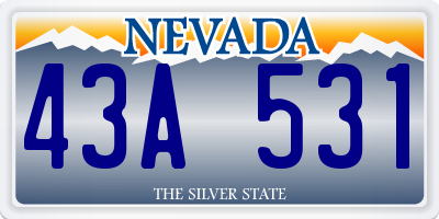 NV license plate 43A531