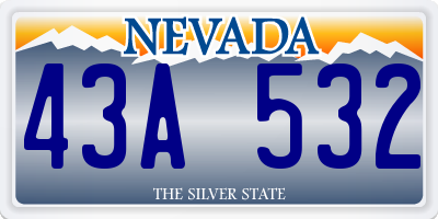 NV license plate 43A532