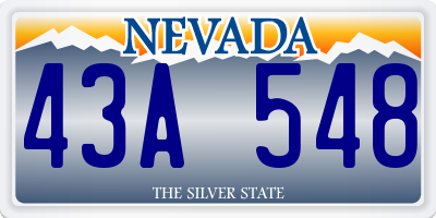 NV license plate 43A548