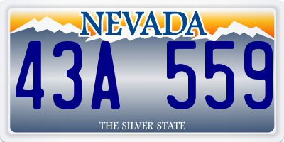 NV license plate 43A559