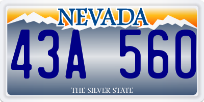 NV license plate 43A560