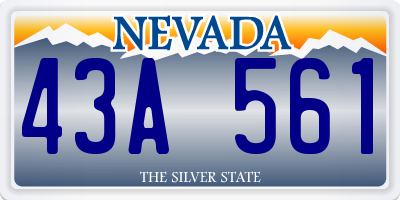 NV license plate 43A561