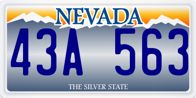 NV license plate 43A563