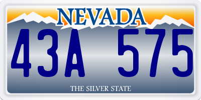 NV license plate 43A575