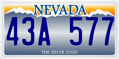 NV license plate 43A577