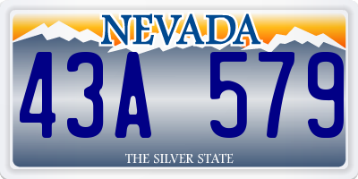 NV license plate 43A579