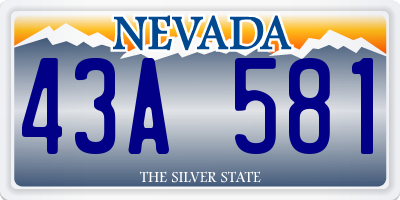 NV license plate 43A581