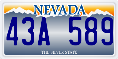 NV license plate 43A589