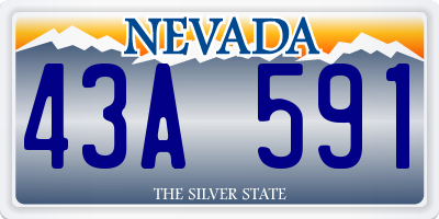 NV license plate 43A591