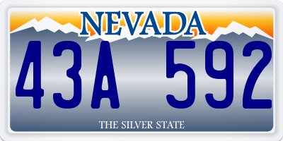 NV license plate 43A592