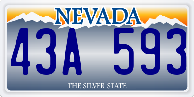 NV license plate 43A593