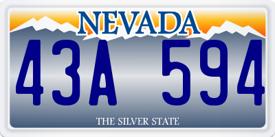 NV license plate 43A594