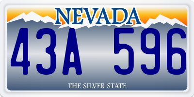 NV license plate 43A596