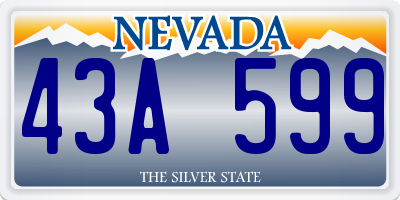 NV license plate 43A599