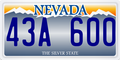 NV license plate 43A600