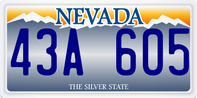 NV license plate 43A605