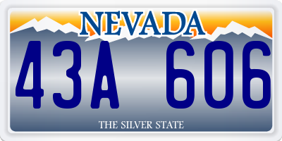 NV license plate 43A606